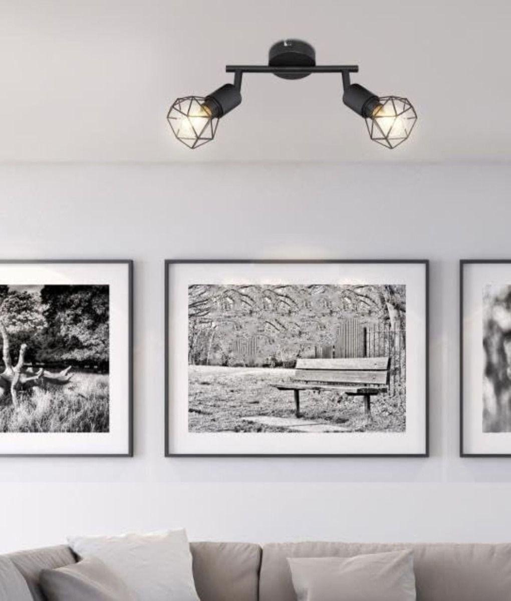 Lámpara Techo Decorativa 2 Focos Orientables Pared Jhn-9