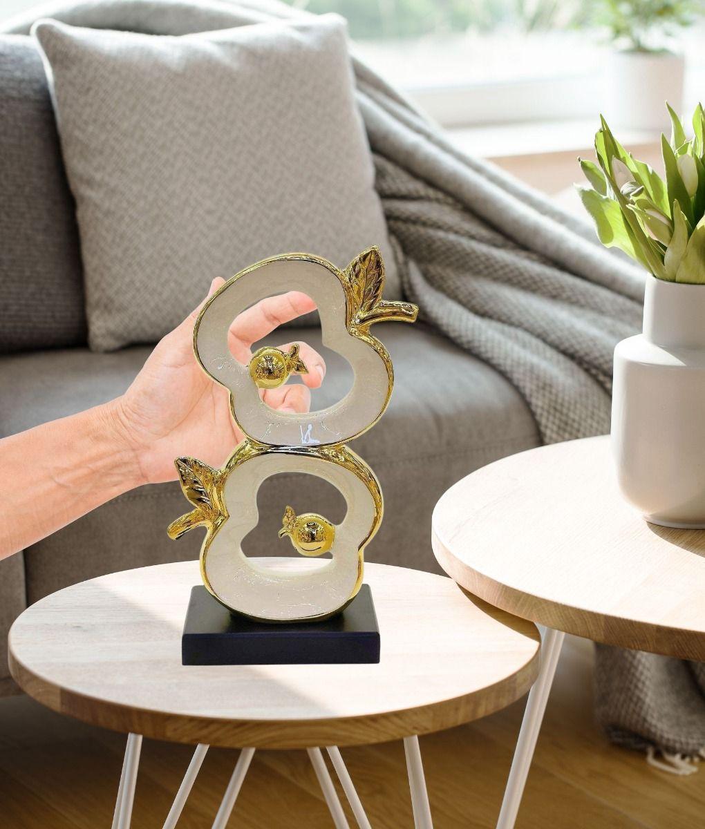 Figura Decorativa Manzana Estatua Moderna Lujo Adorno Jhn-2