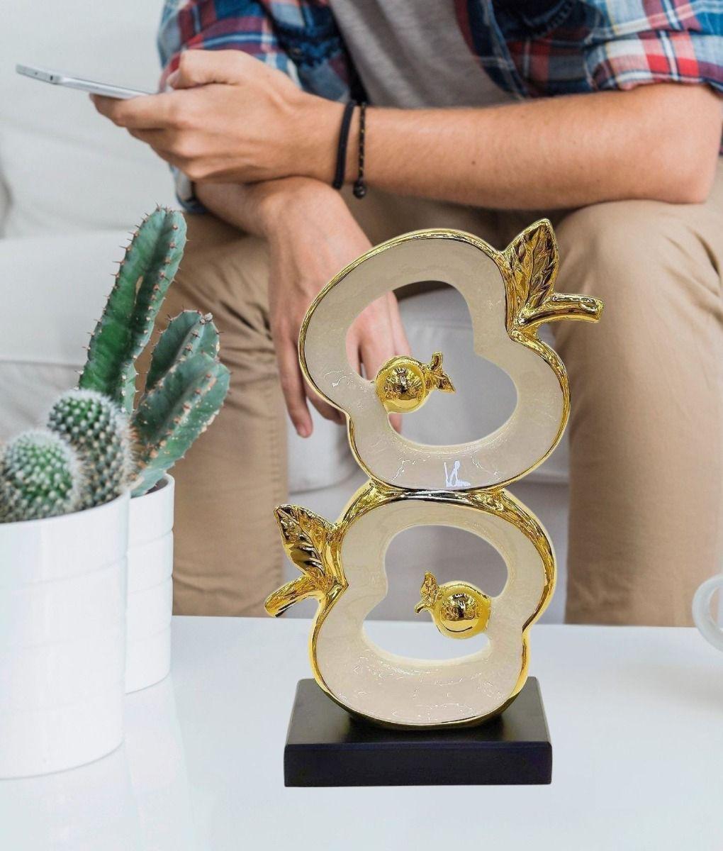 Figura Decorativa Manzana Estatua Moderna Lujo Adorno Jhn-3