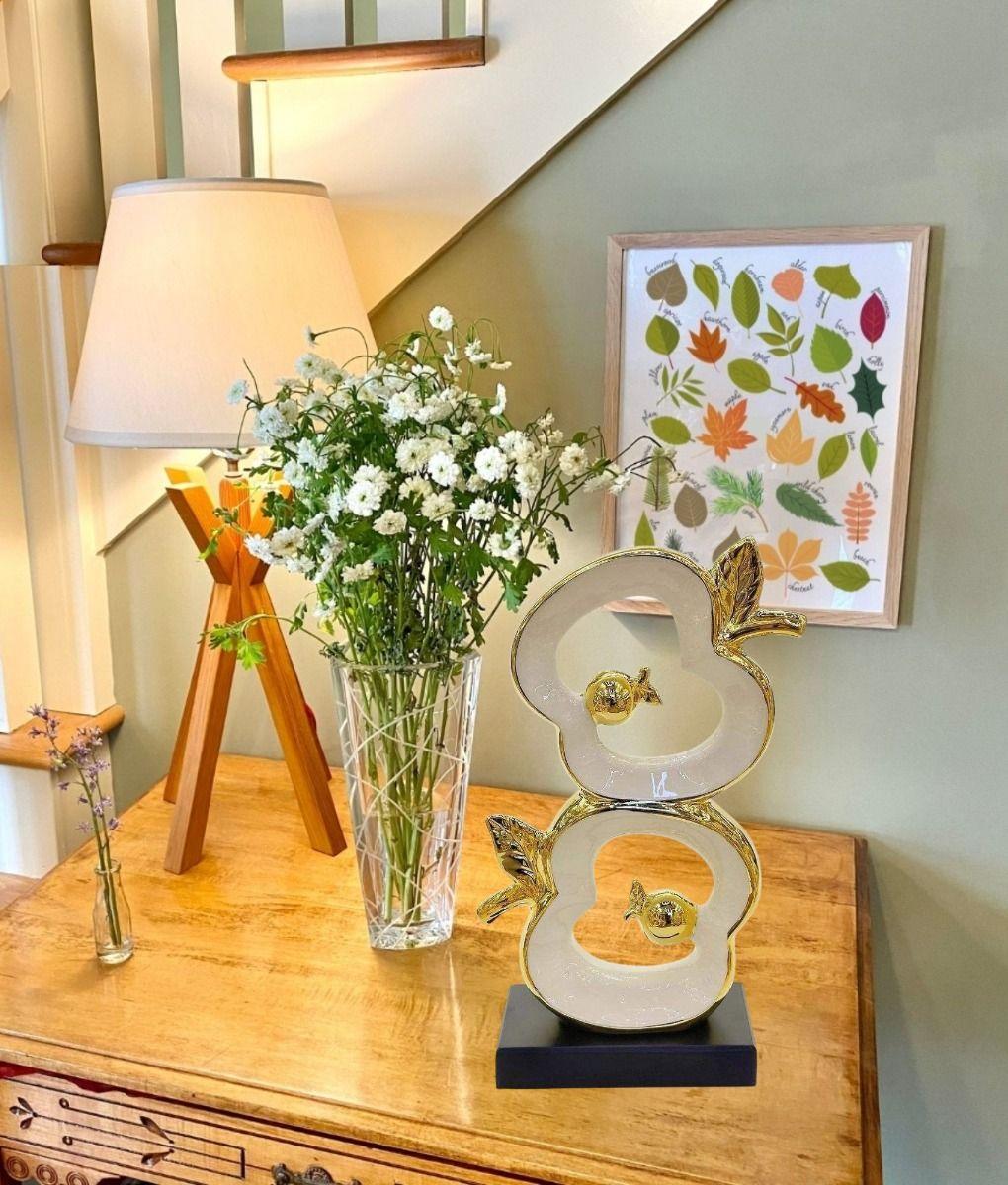 Figura Decorativa Manzana Estatua Moderna Lujo Adorno Jhn-5