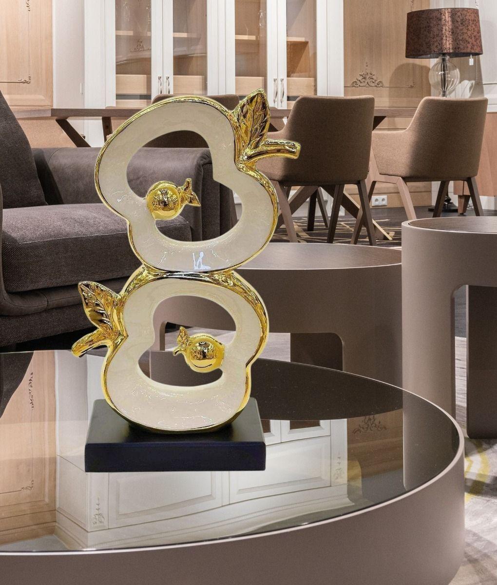 Figura Decorativa Manzana Estatua Moderna Lujo Adorno Jhn-6