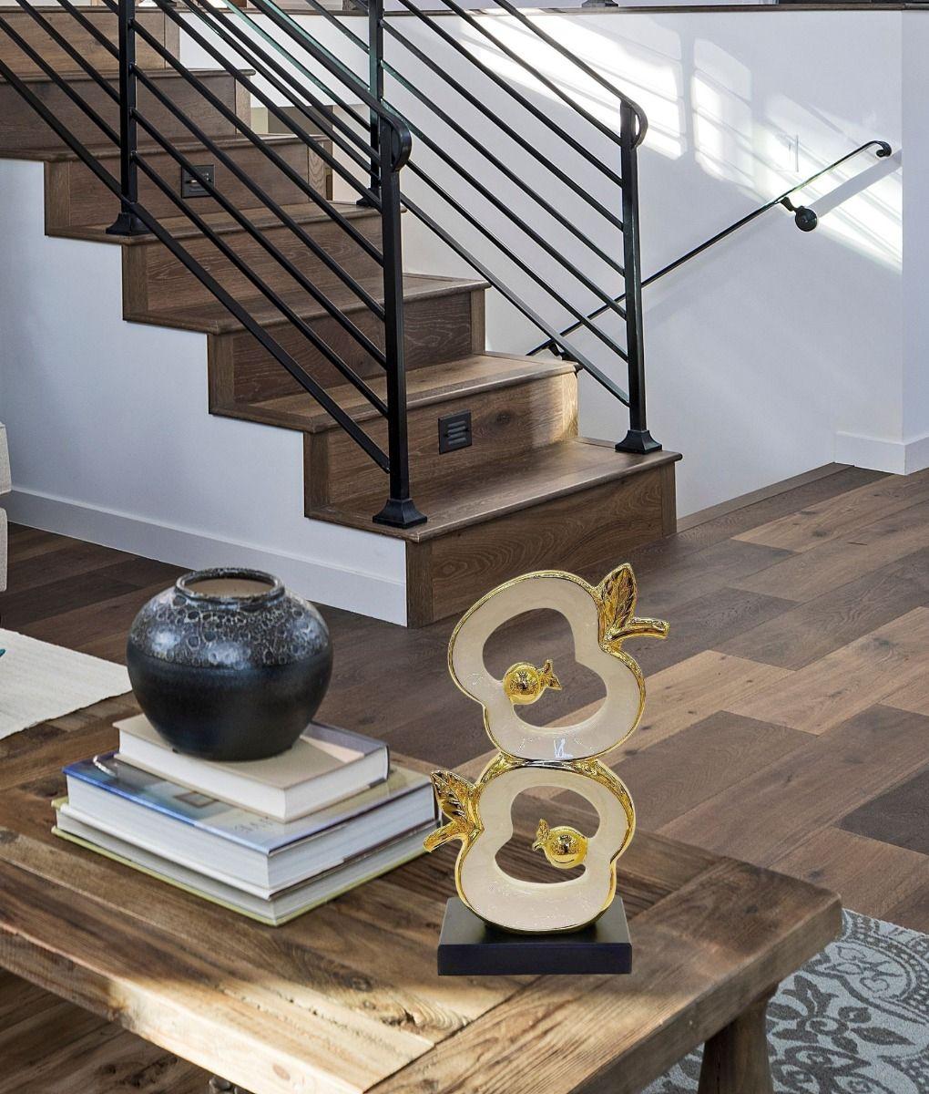 Figura Decorativa Manzana Estatua Moderna Lujo Adorno Jhn-7