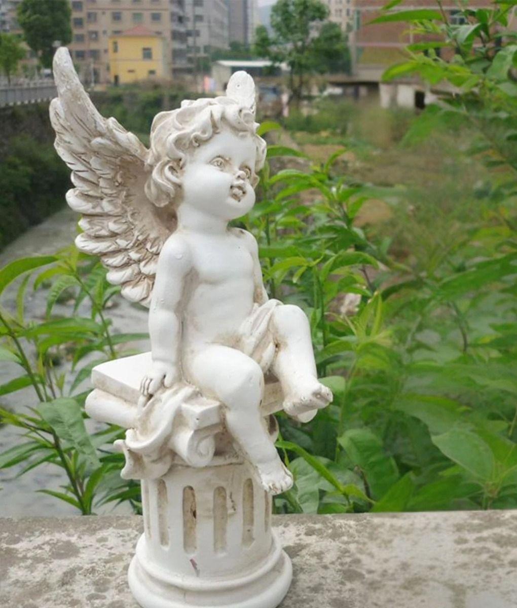 Estatua Jardín Hogar Pilar Romano Querubín Angel Jhn-8