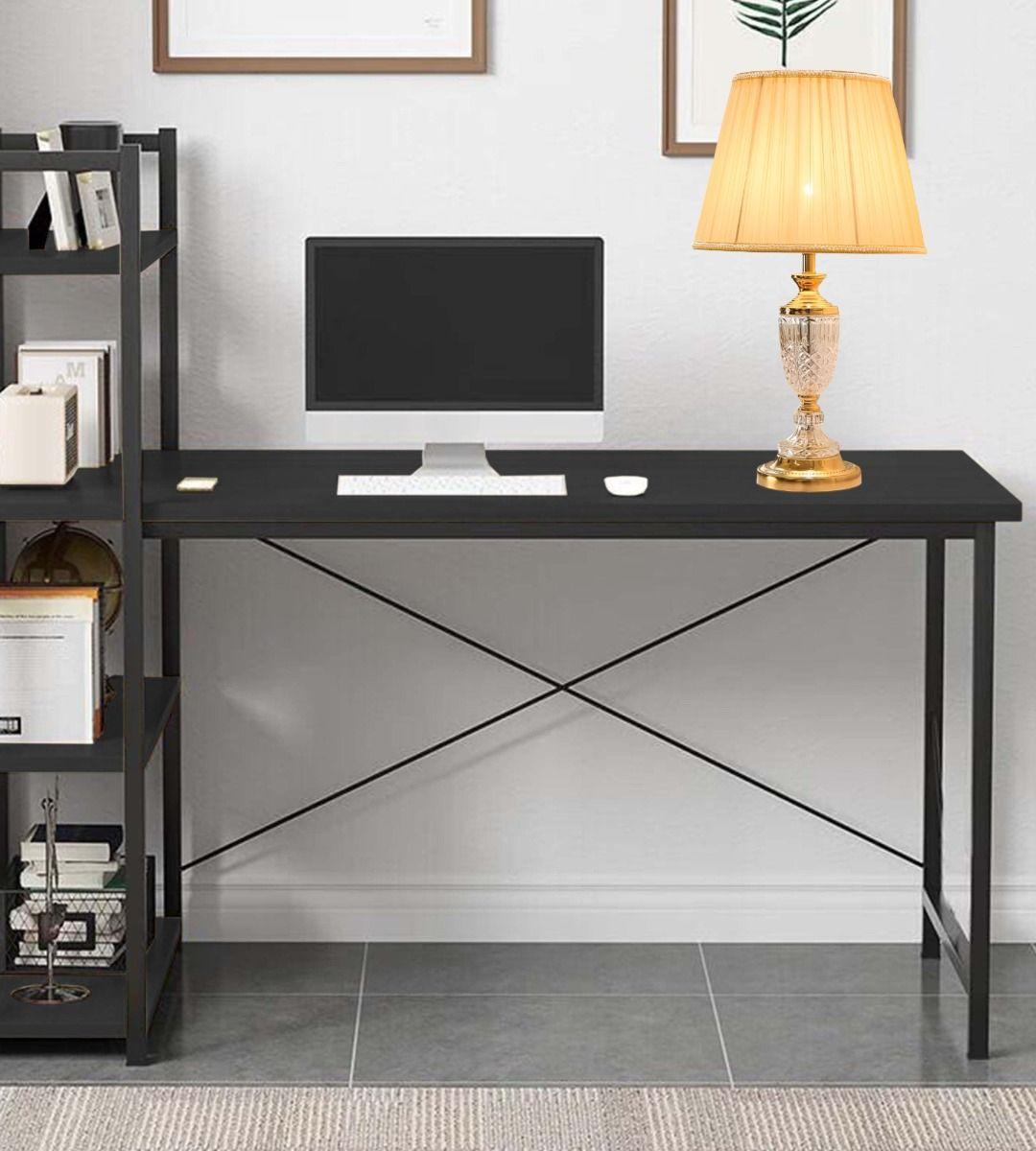 Lámpara Mesa Pantalla Plisada Decorativa Beige Hogar Jhn-9