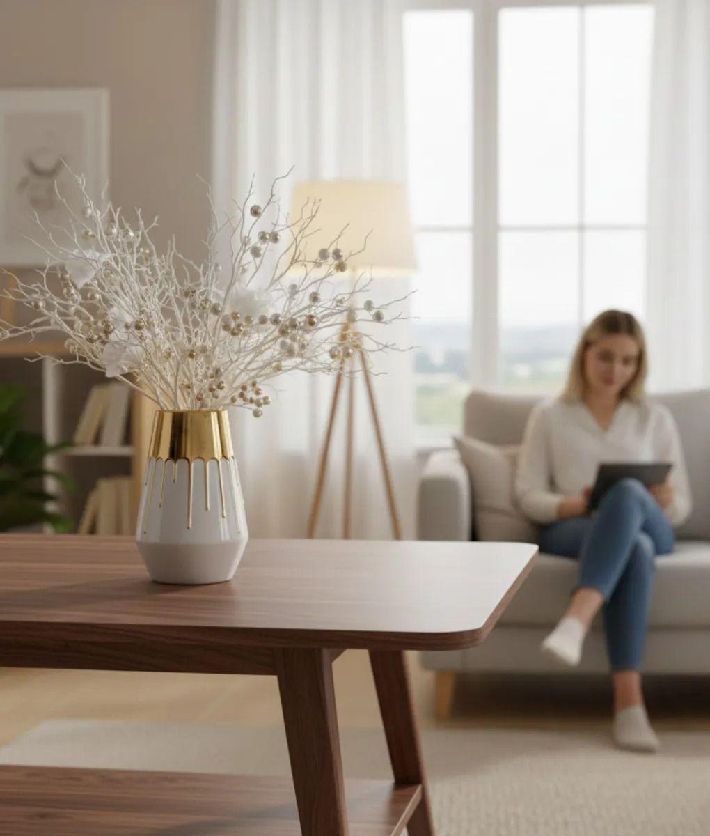 Florero Decorativo Jarrón Efecto Goteo Estilo Moderno Jhn-7