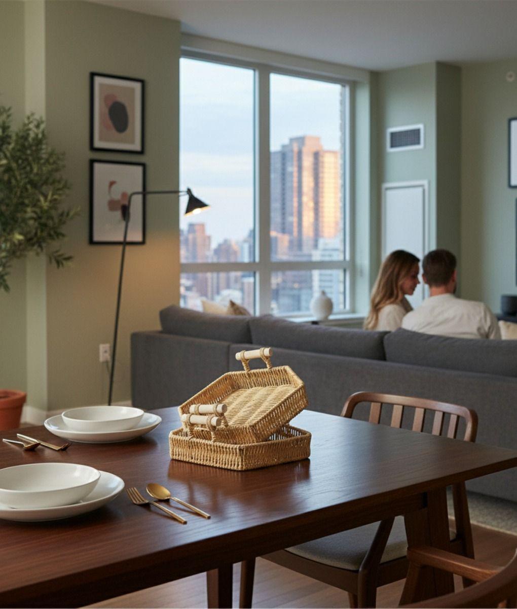 Set 3 Canastos Decorativos Cestas Apilables Naturales Jhn-8