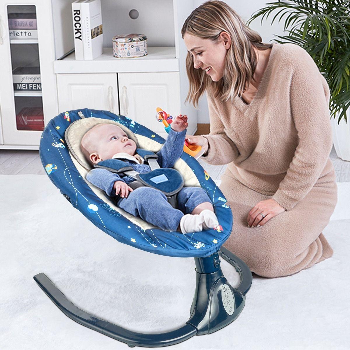 Silla Mecedora Tipo Cuna Columpio Portatil Bebe Lau-6