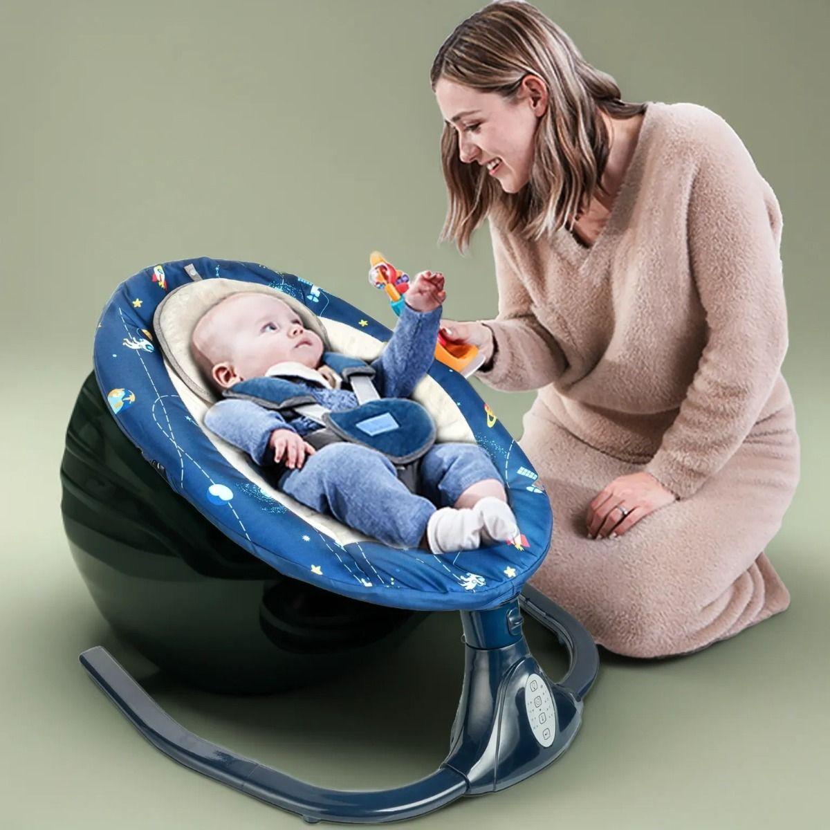 Silla Mecedora Tipo Cuna Columpio Portatil Bebe Lau-9