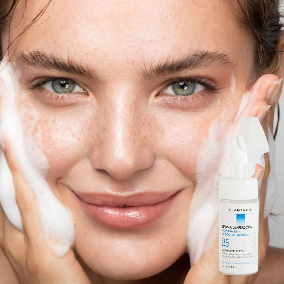 ESPUMA LIMPIADORA FACIAL VITAMINA B5 + ACIDO HIALURONICO LAU-5