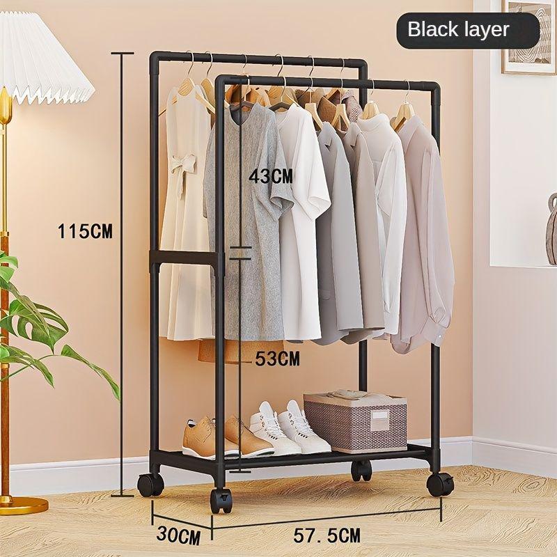 Perchero Riel Industrial Ruedas Organizador Ropa Rondon-4