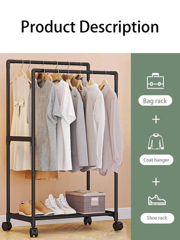 Perchero Riel Industrial Ruedas Organizador Ropa Rondon-6