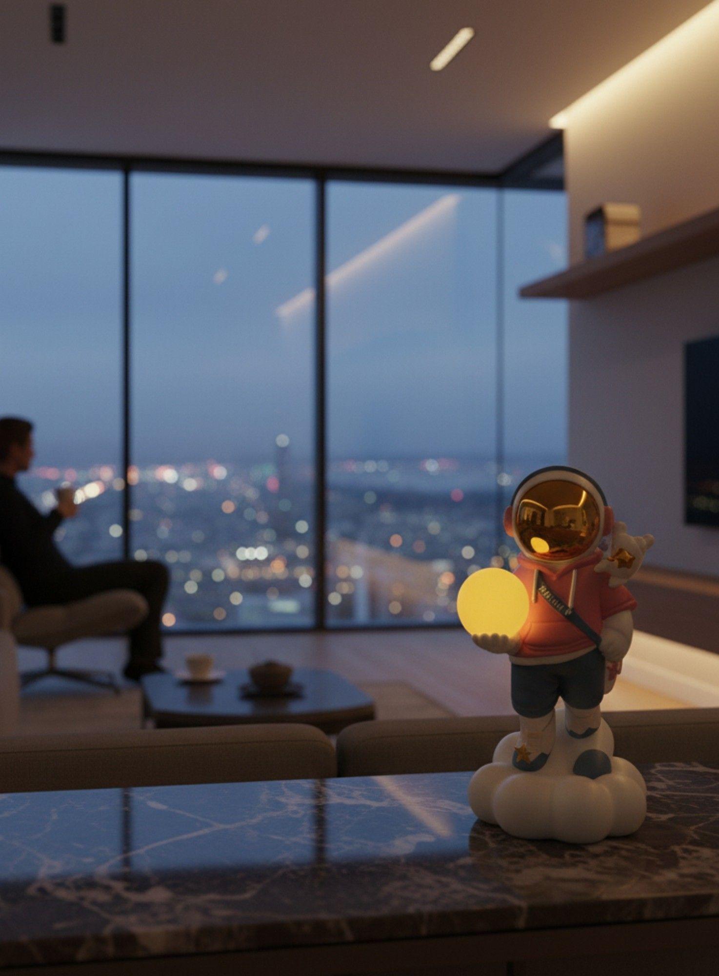 Figura Decorativa Explorador Celestial Estatua Adorno Jhn-2