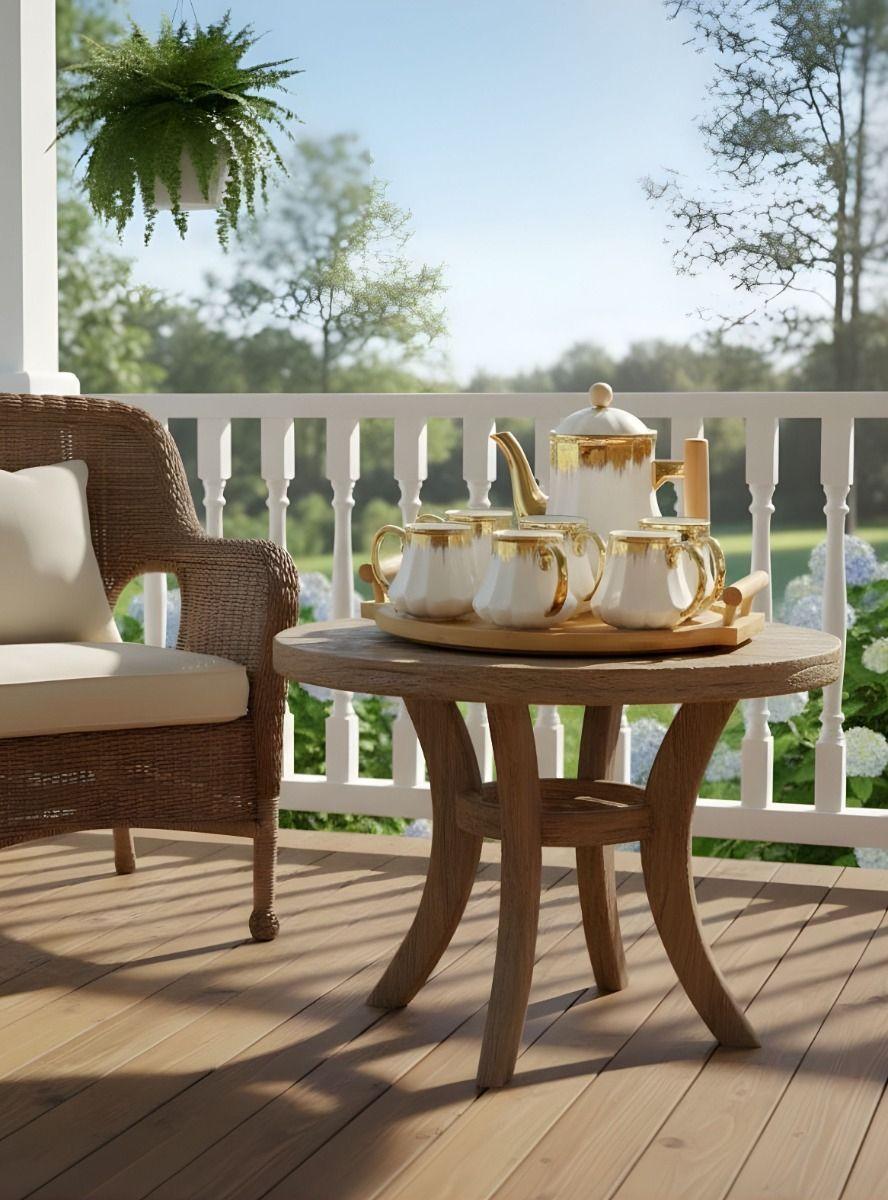 Juego Vajilla Sofisticada Jarra Estilizada 6 Tazas Jhn-7