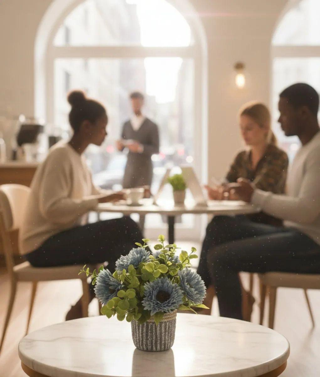 Planta Decorativa Artificial Crisantemos Silvestres Jhn-3