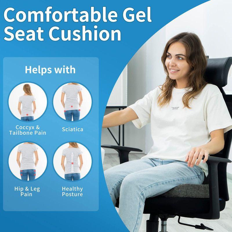 Cojín Asiento Viscoelástico Alivio Dolor Viaje Rondon-6