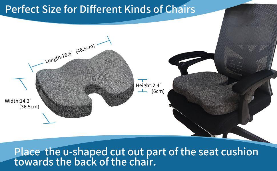 Cojín Asiento Viscoelástico Alivio Dolor Viaje Rondon-9