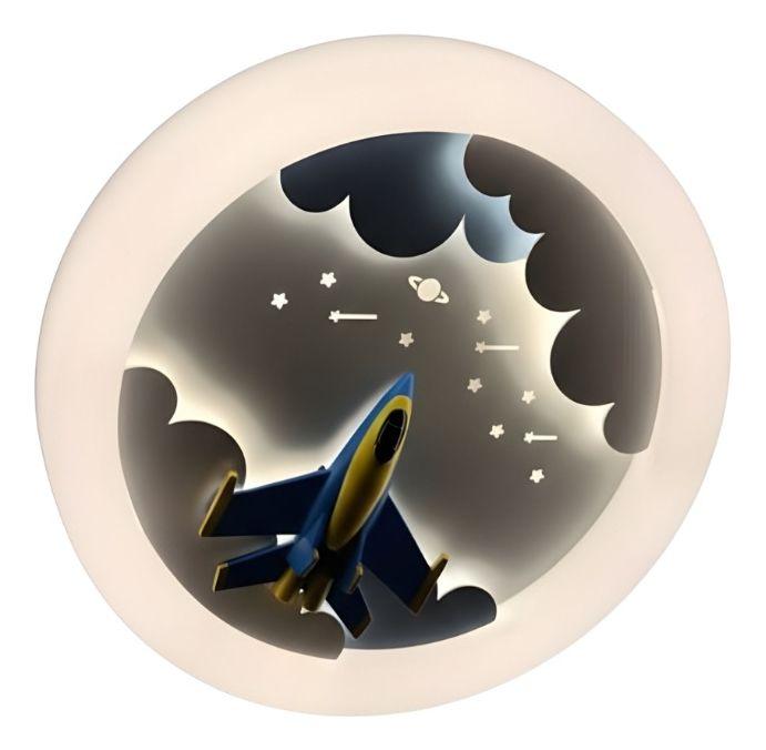 Lámpara Techo Plafón LED Temática Espacial Avión Jhn-1