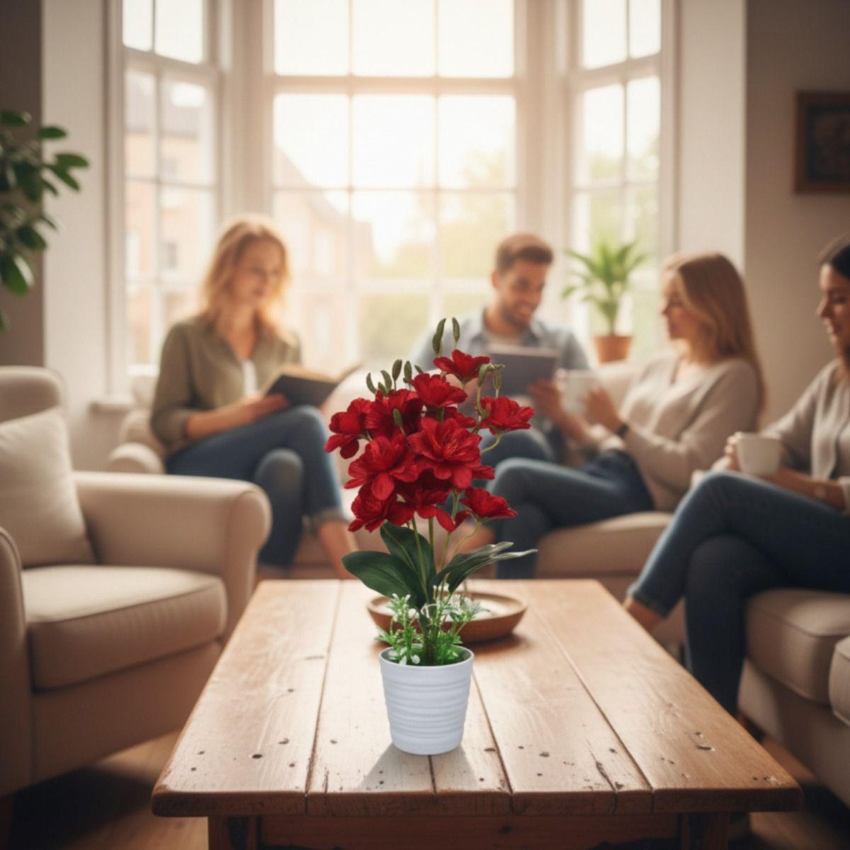 Set 2 Planta Artificial Arreglo Floral Decorativo Hogar Jhn-2