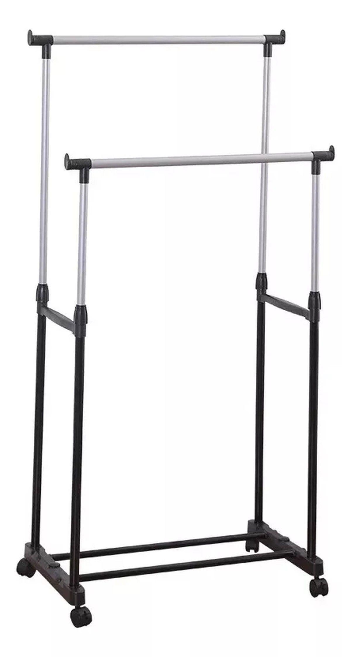 Perchero Ropa Organizador Multifuncional Ruedas Doble Jer-3