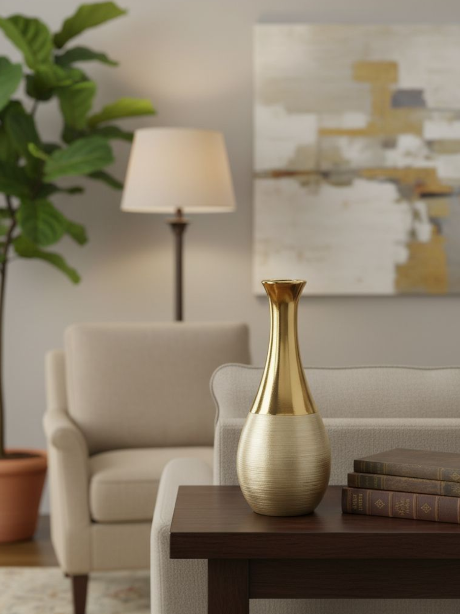 Florero Decorativo Moderno Silueta Gota Textura Dual Jhn-7