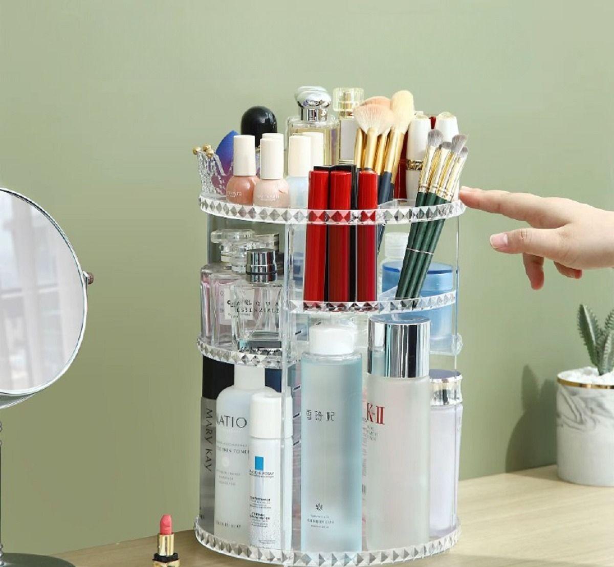 Cosmetiquero Maquillaje Acrílico 4 Niveles Baño Tocador Lau-2