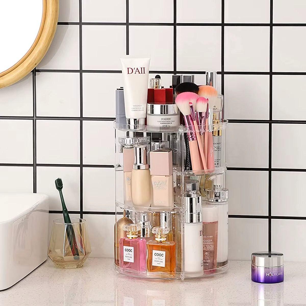 Cosmetiquero Maquillaje Acrílico 4 Niveles Baño Tocador Lau-8
