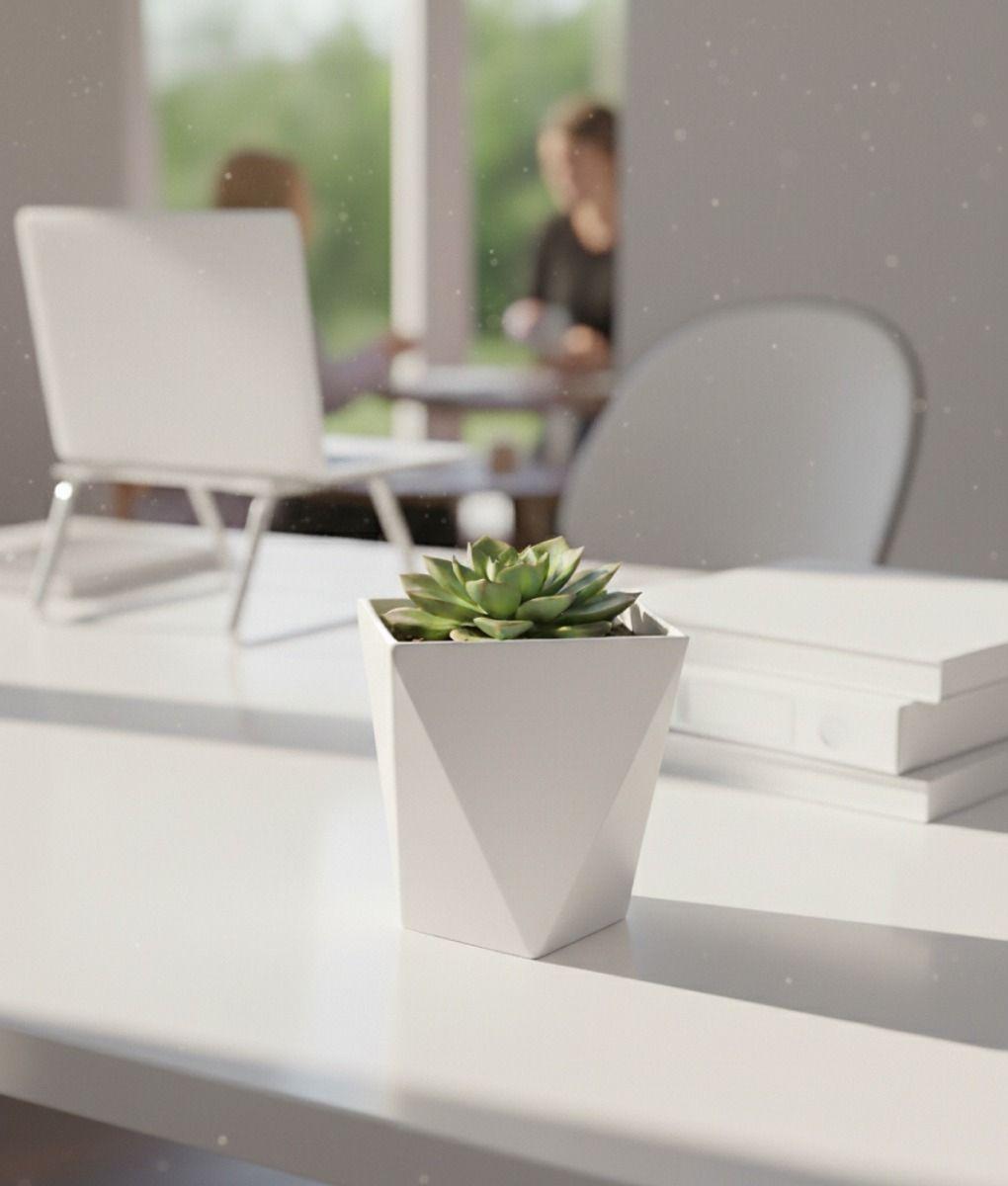 Set 2 Macetero Decorativo Geométrico Diamantado Adorno Jhn-3