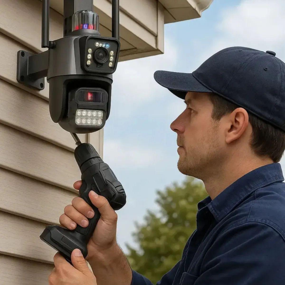 Cámara Seguridad Wifi Doble Lente Ptz Exterior Icsee ALJ-1
