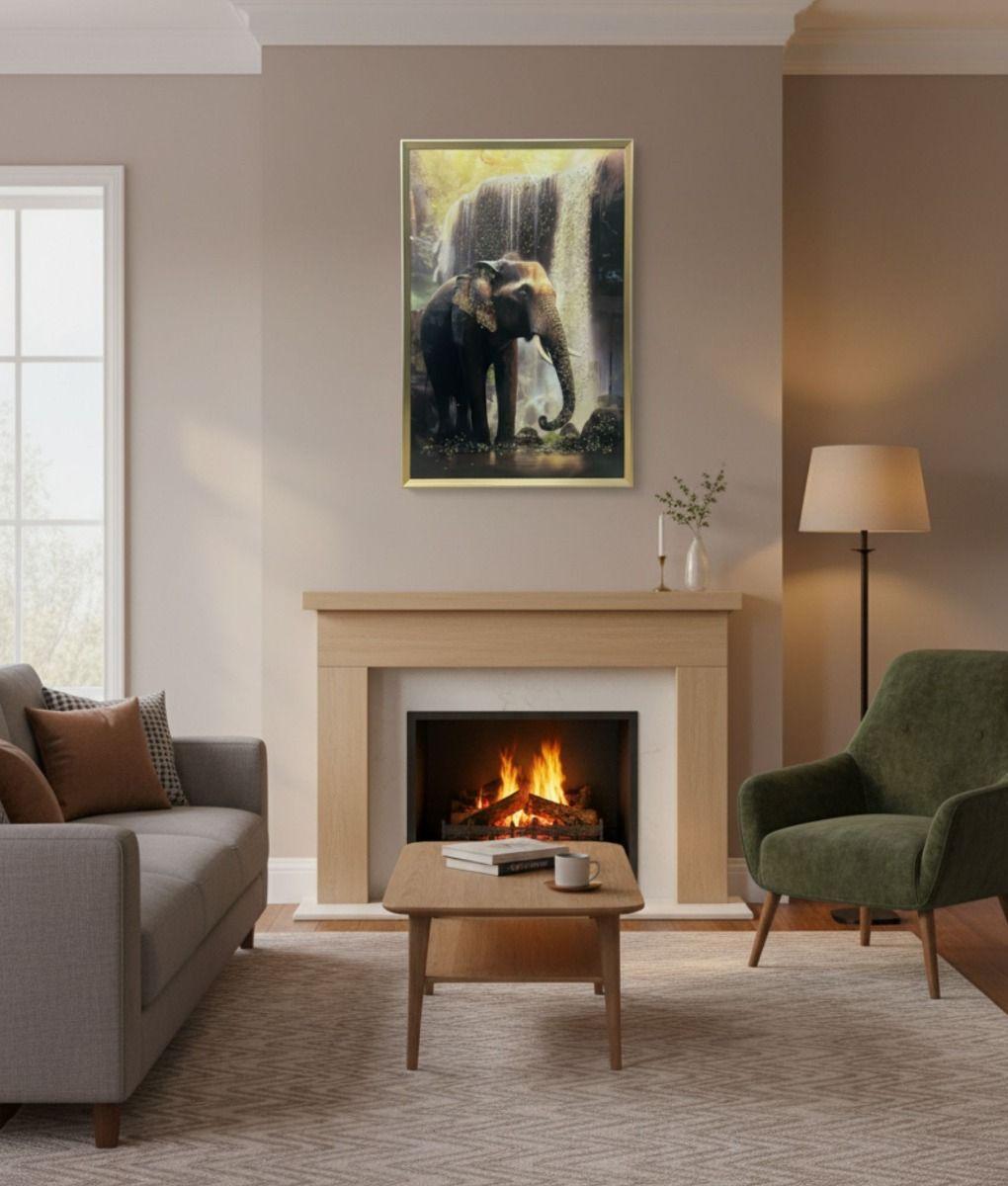 Cuadro Decorativo Elefante Majestuoso Naturaleza Adorno Jhn-5