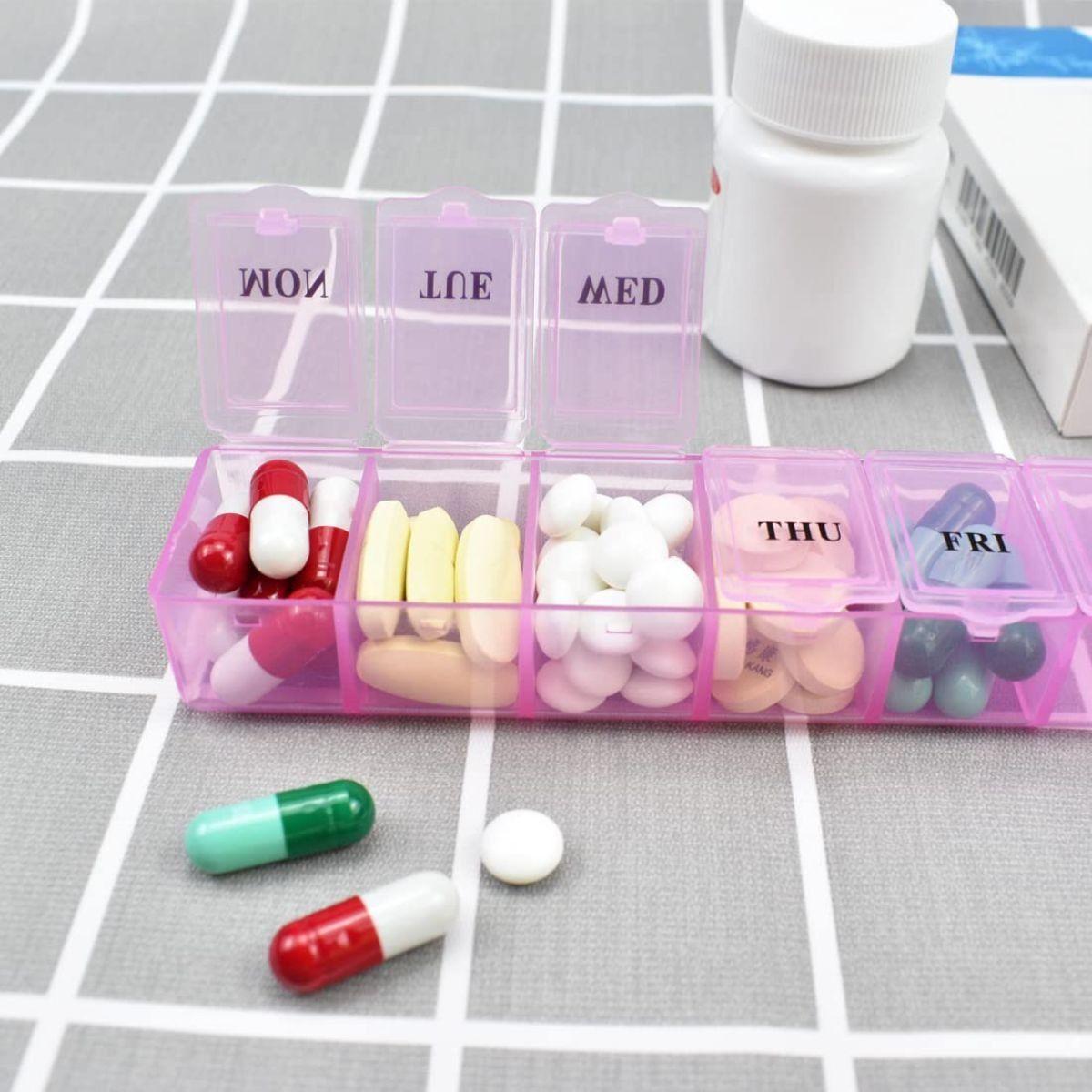 SET 10 PASTILLEROS SEMANAL PARA MEDICAMENTOS VITAMINAS LAU-2