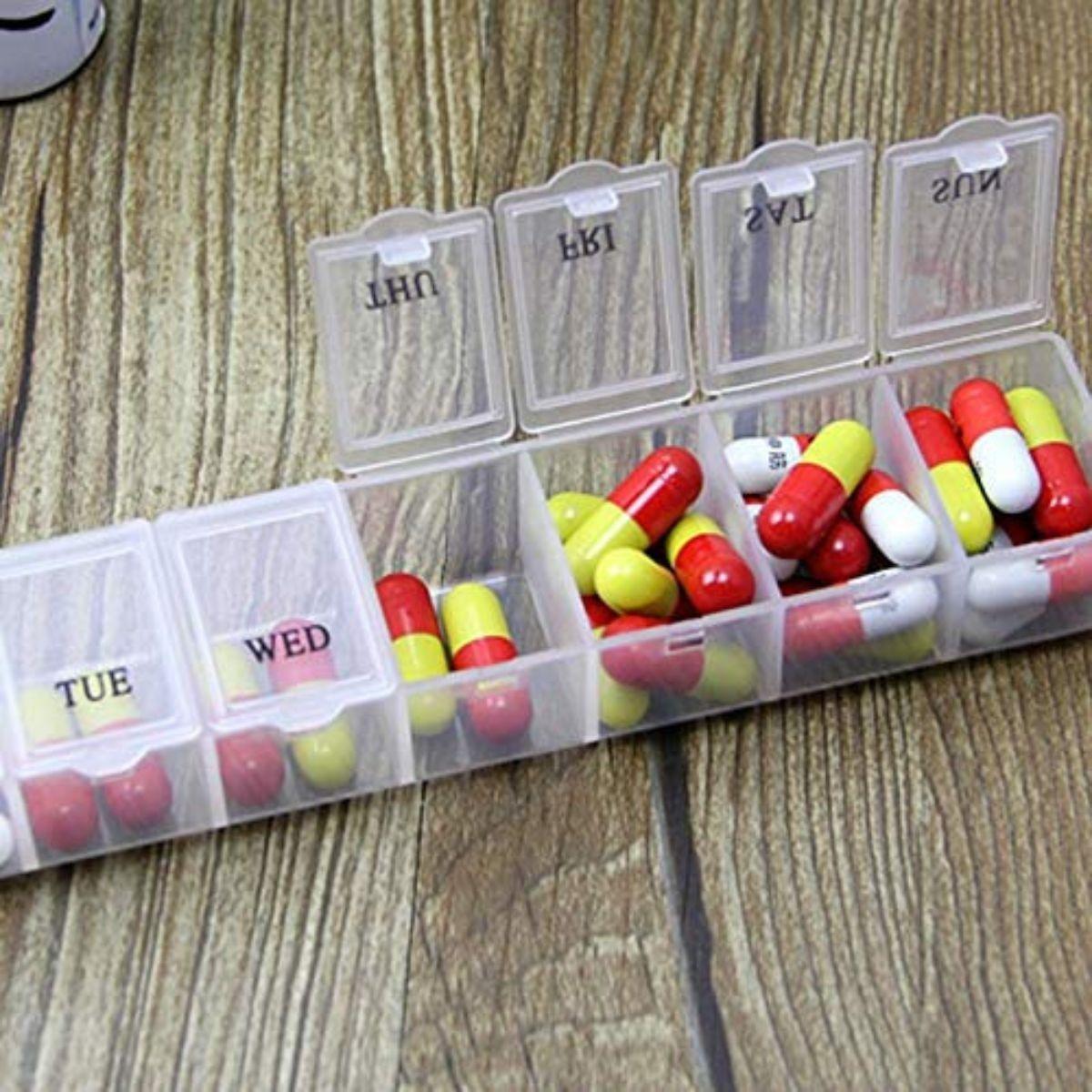 SET 10 PASTILLEROS SEMANAL PARA MEDICAMENTOS VITAMINAS LAU-3