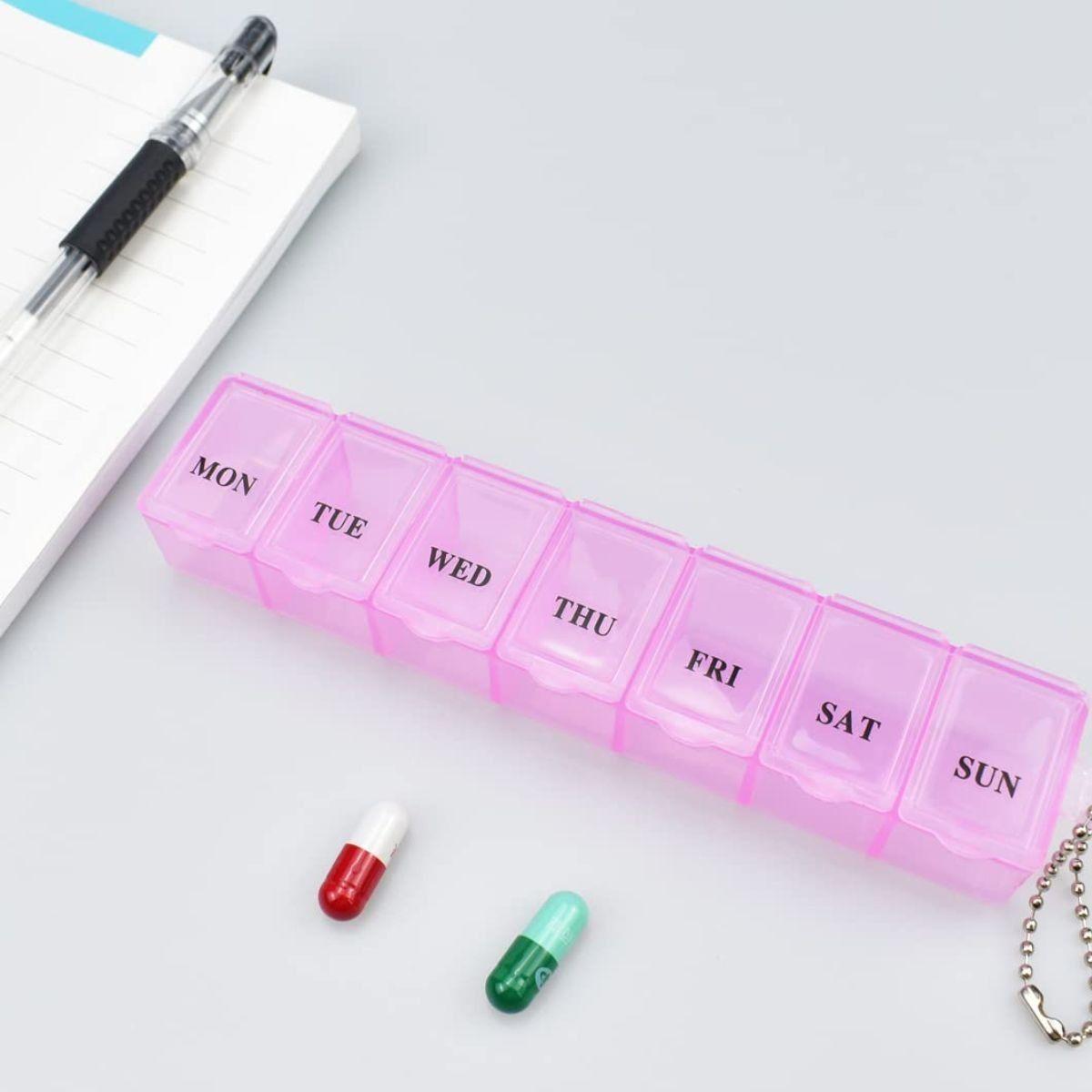 SET 10 PASTILLEROS SEMANAL PARA MEDICAMENTOS VITAMINAS LAU-6