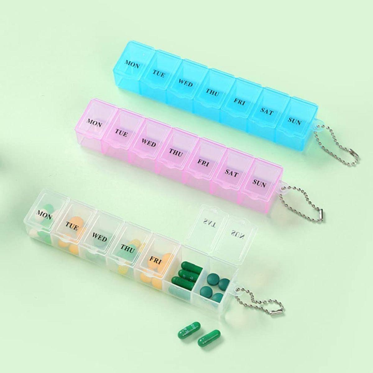 SET 10 PASTILLEROS SEMANAL PARA MEDICAMENTOS VITAMINAS LAU-8