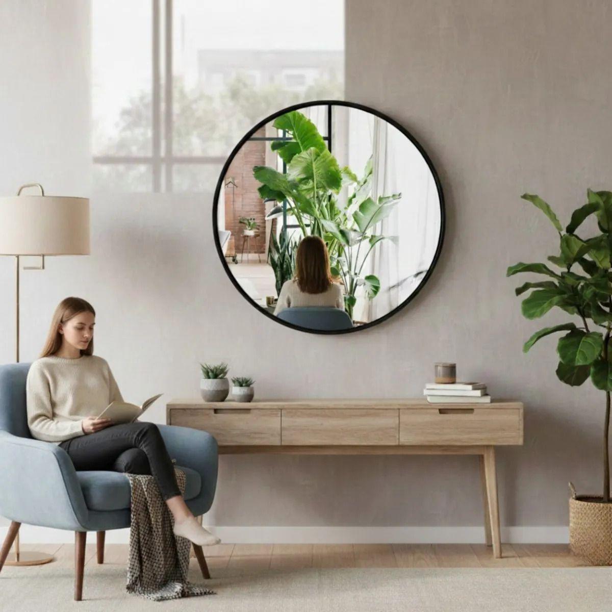 Espejo Pared Decorativo Redondo Diseño Minimalista Jhn-5