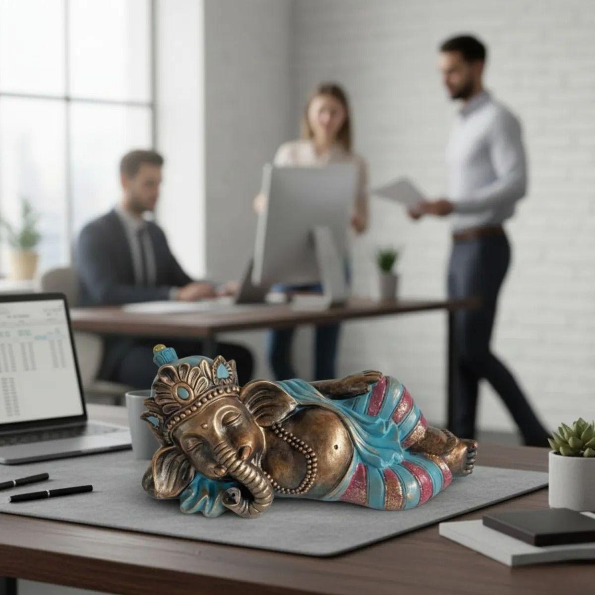 Figura Decorativa Ganesha Acostado Hogar Estilo Hindú Jhn-3