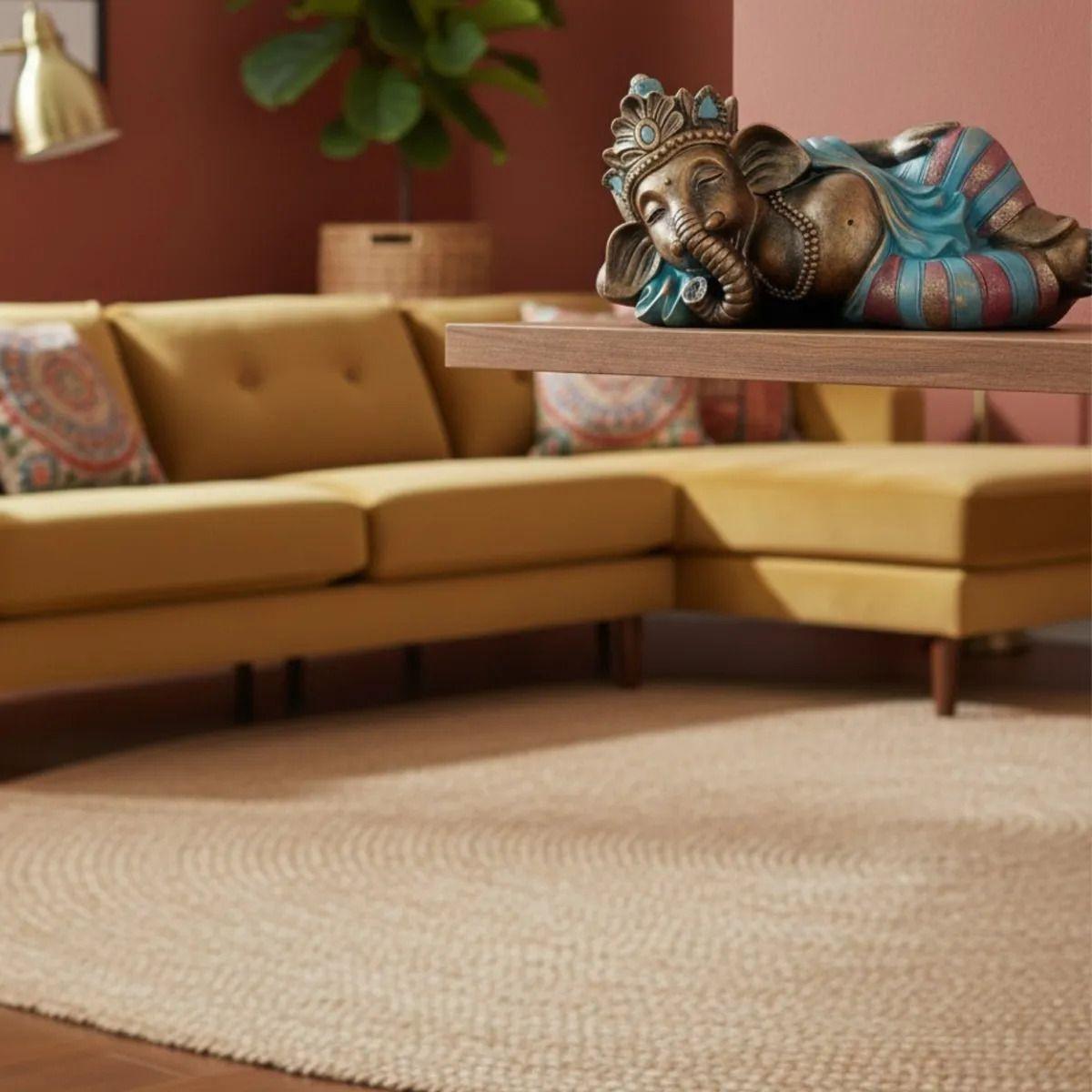 Figura Decorativa Ganesha Acostado Hogar Estilo Hindú Jhn-5