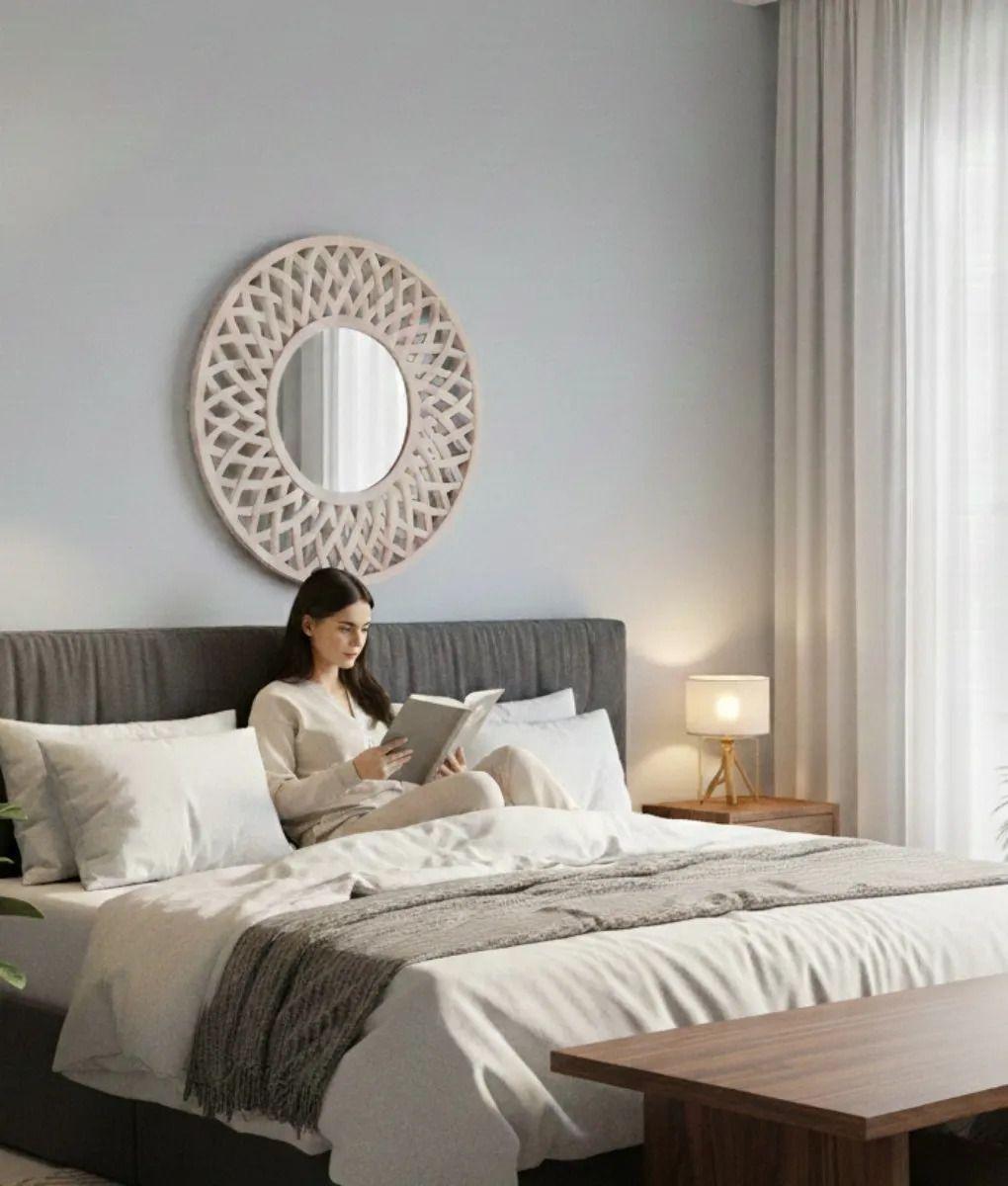 Espejo Pared Decorativo Patrón Calado Contemporáneo Jhn-2