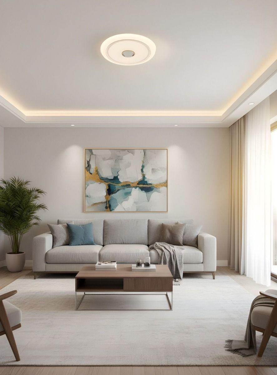 Lámpara Techo LED Minimalista Detalle Central Plafón Jhn-5