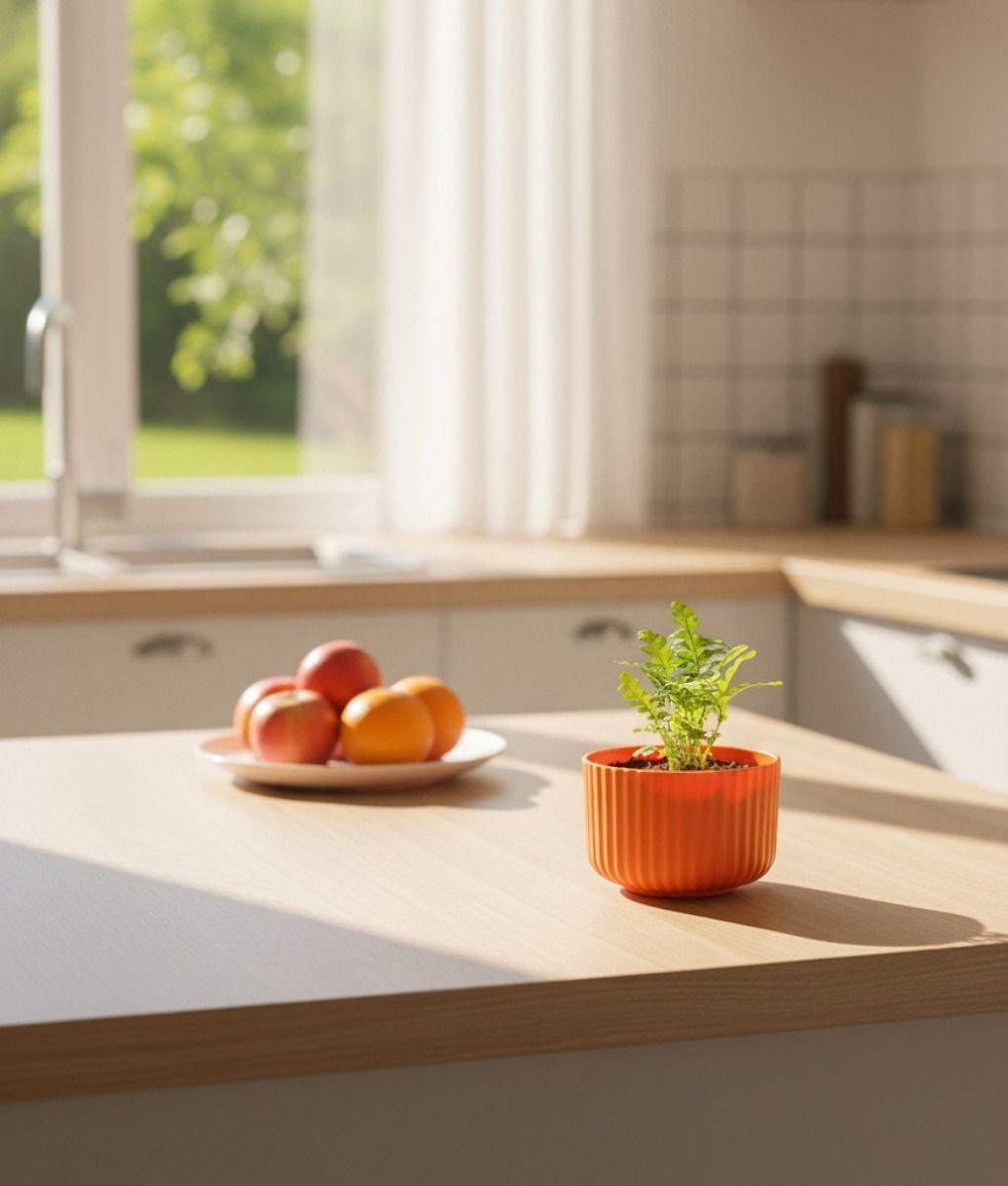 Set 3 Macetero Decorativo Textura Acanalada Maceta Jhn-8