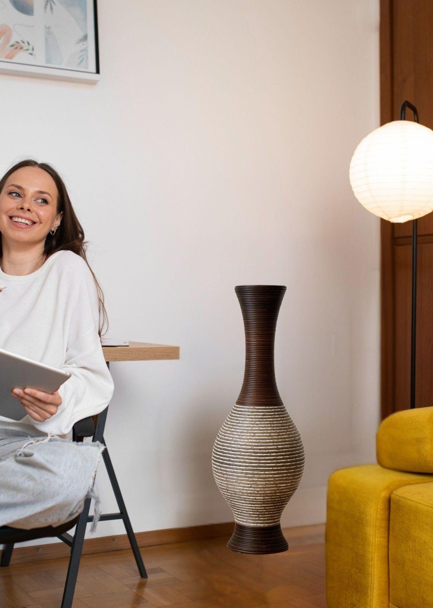 Florero Decorativo Soporte Flores Jarrón Alto Hogar 70cm Jhn-2