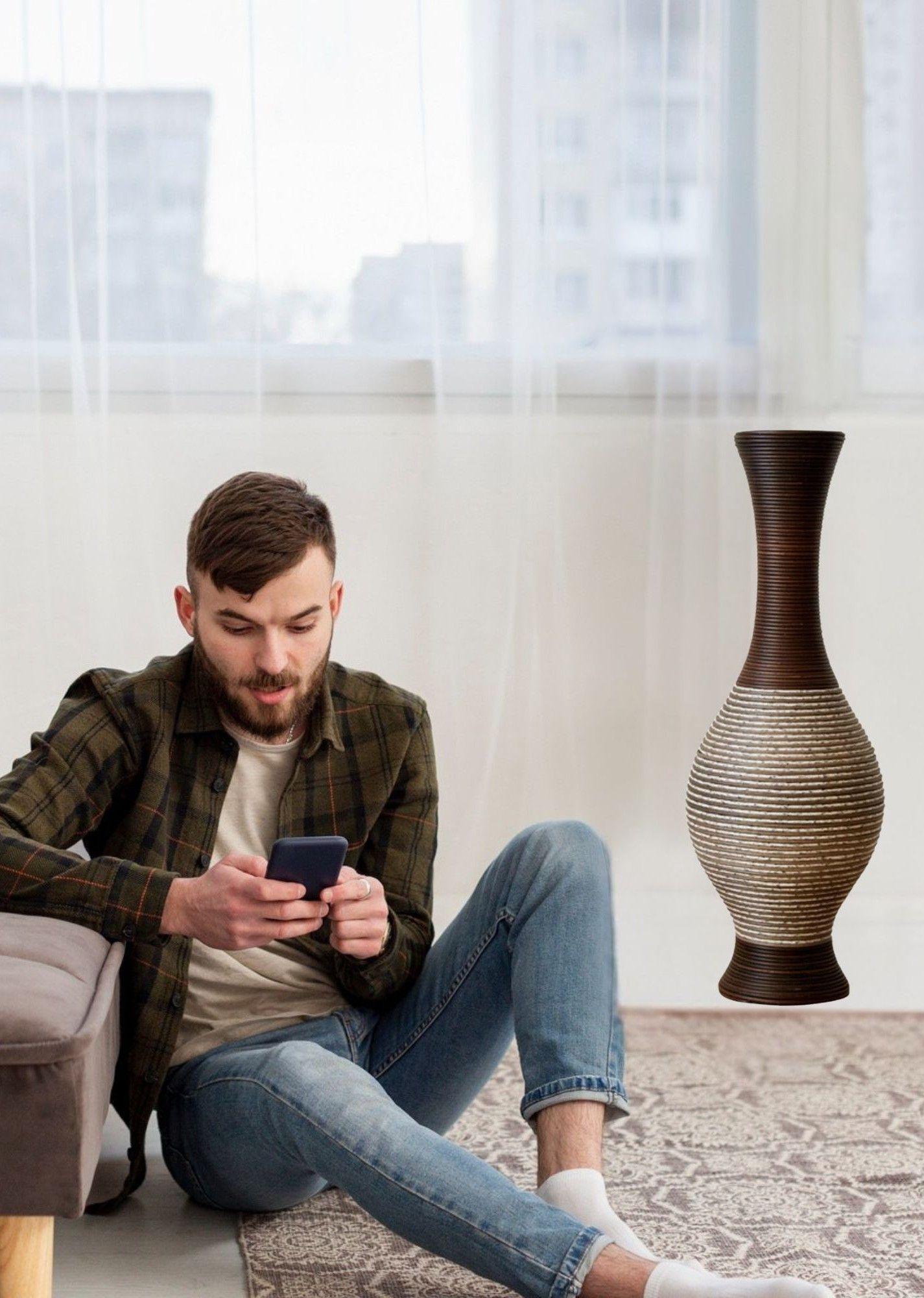 Florero Decorativo Soporte Flores Jarrón Alto Hogar 70cm Jhn-4