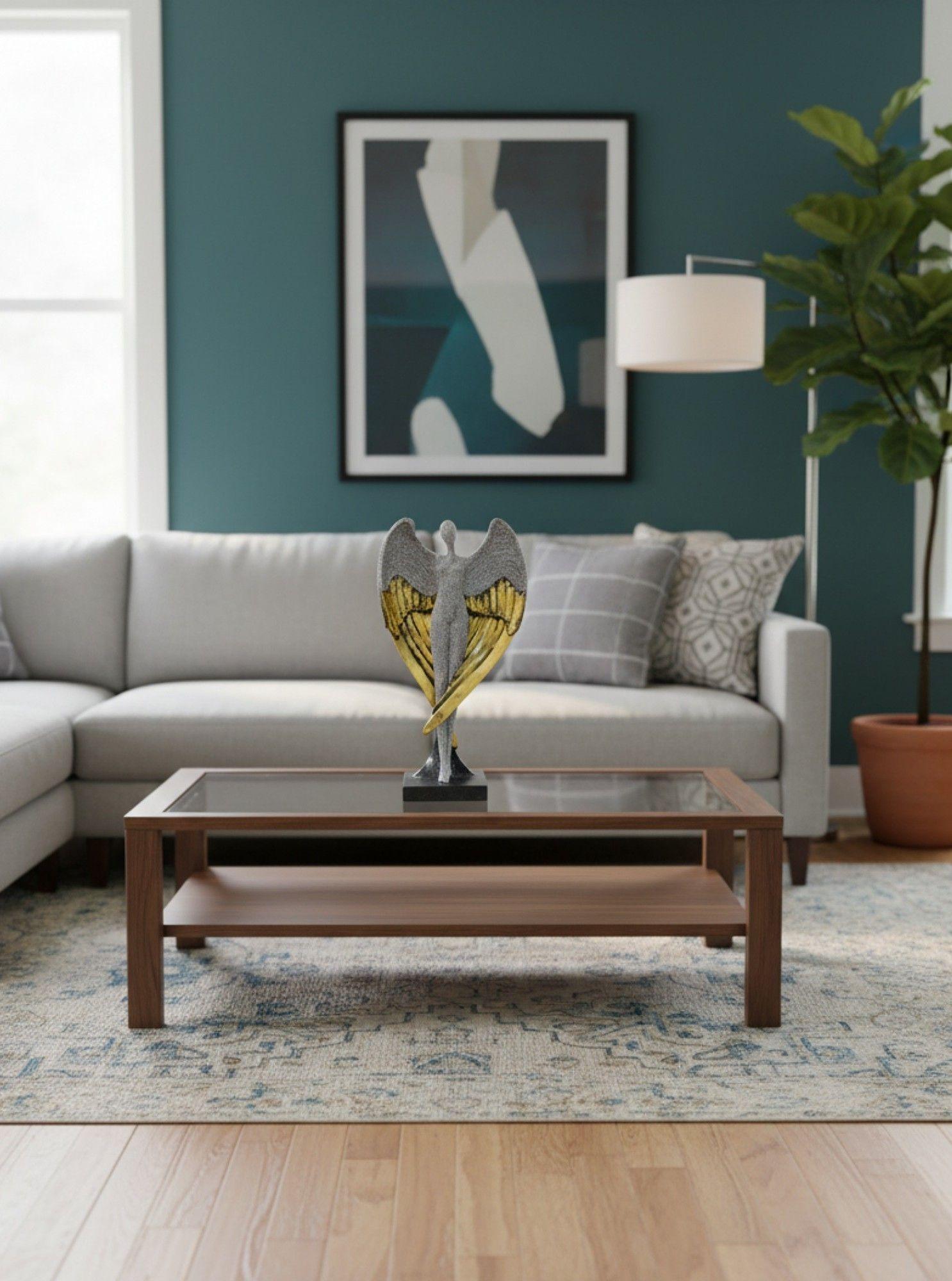 Estatua Ángel Guardián Alado Escultura Decorativa Jhn-6