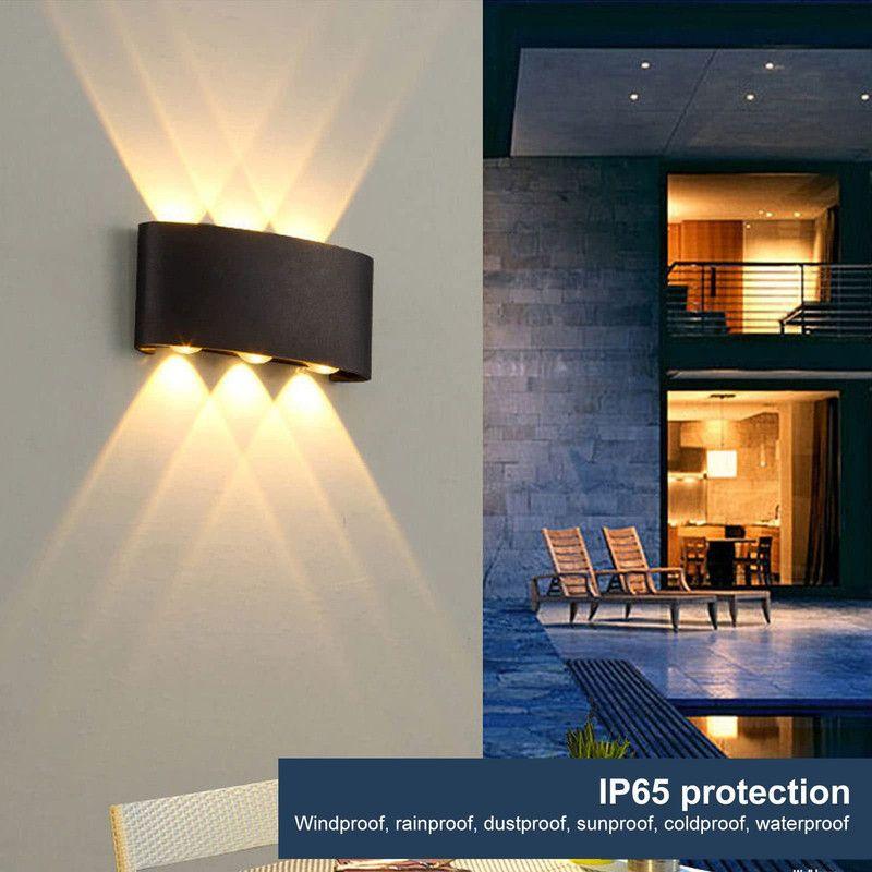 Set 2 Apliques Moderno LED 6W Sala Porche Patio Garaje Lau-4