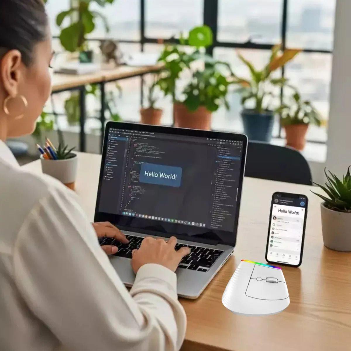 Mouse Vertical Ergonómico Inalámbrico Túnel Carpiano ALJ-5