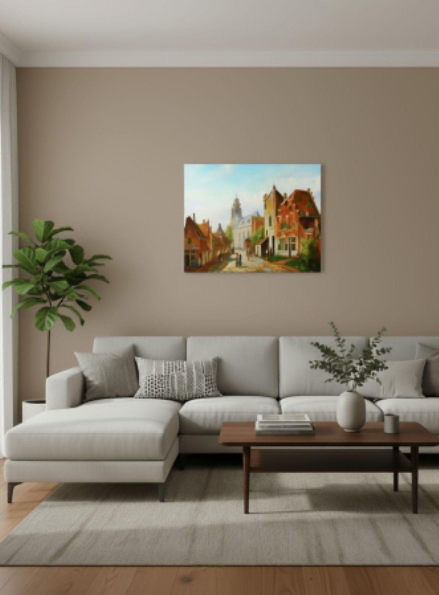 Cuadro Decorativo Pared Adorno Pueblo Decoración Hogar Jhn-4