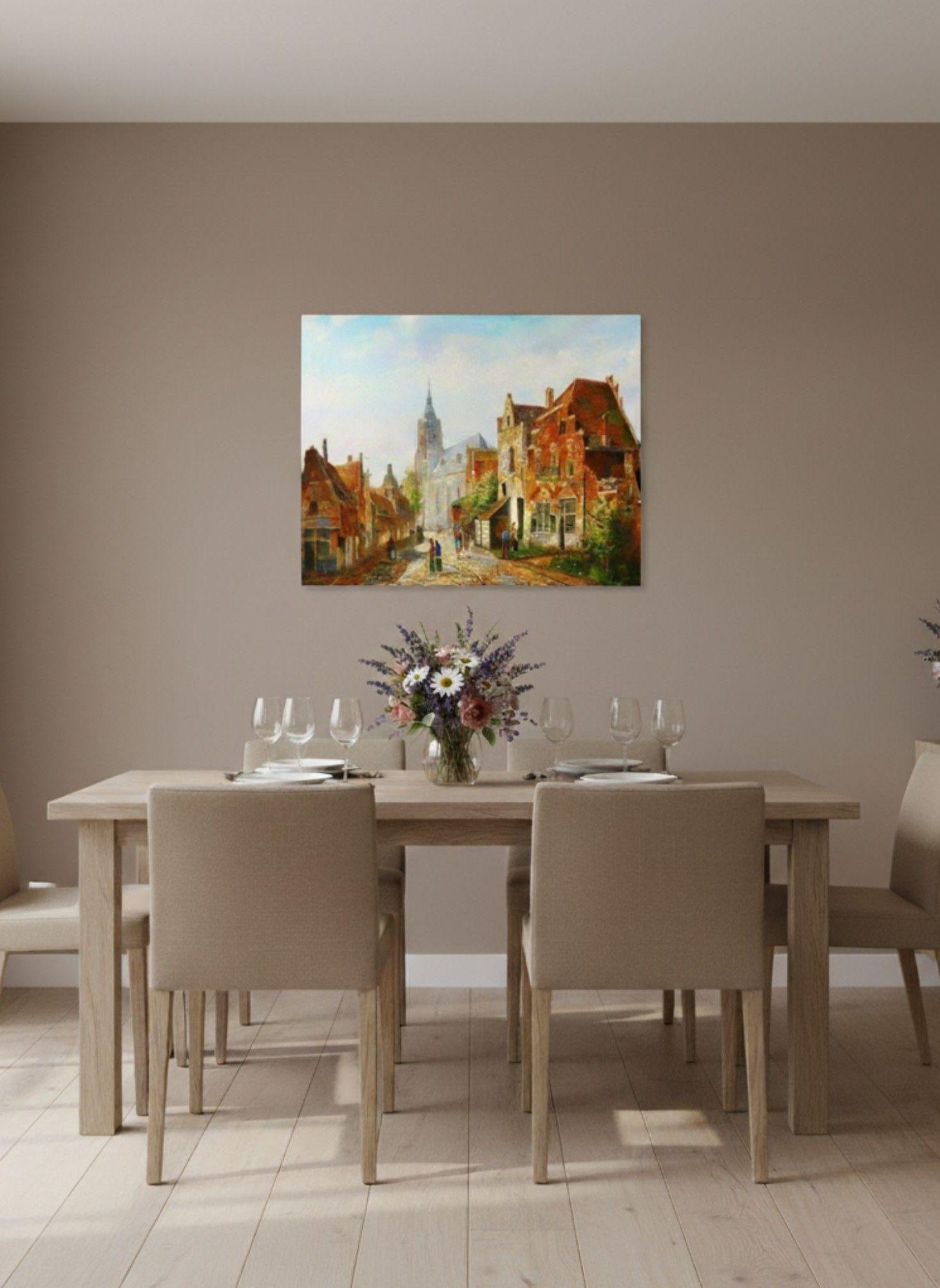 Cuadro Decorativo Pared Adorno Pueblo Decoración Hogar Jhn-7