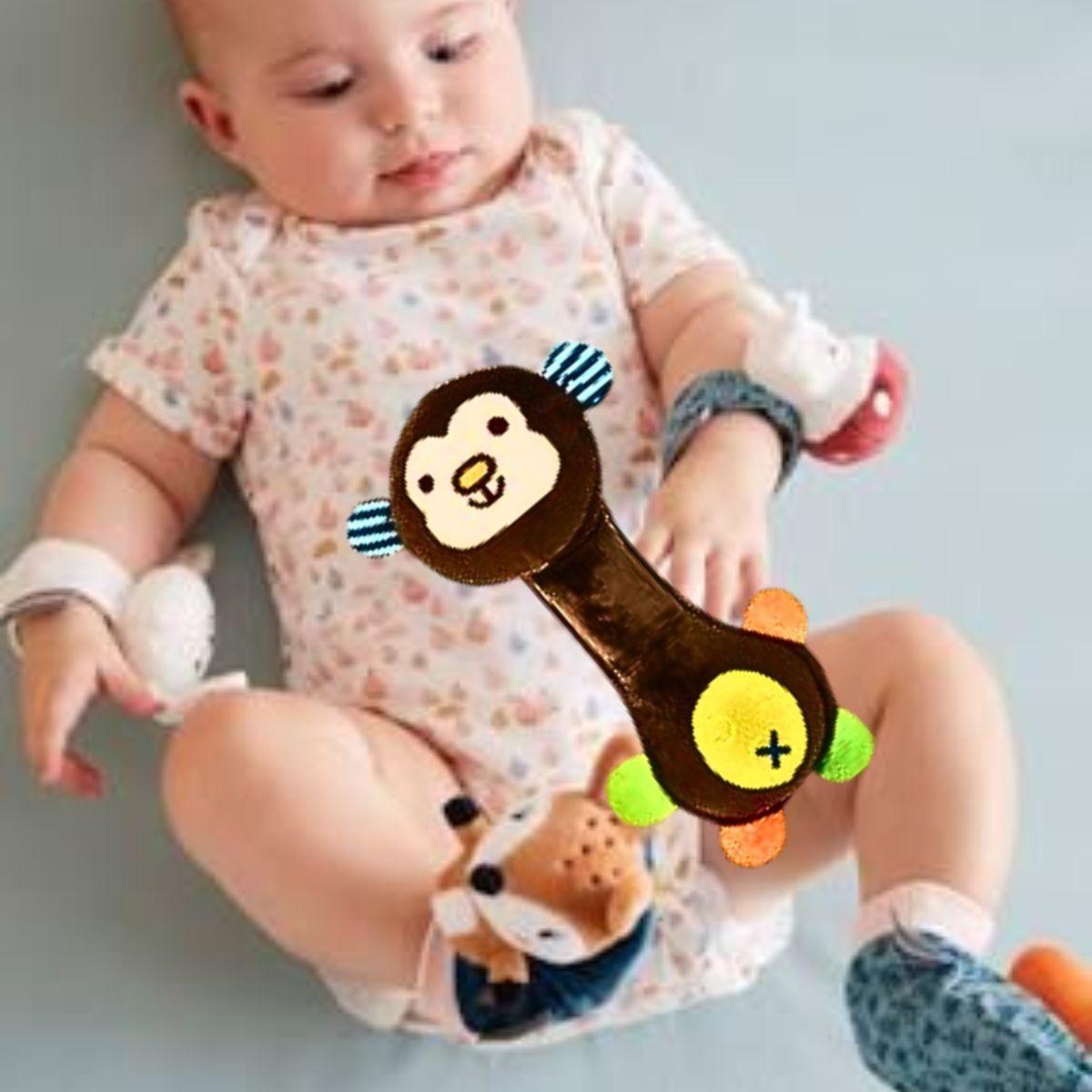 Set 3 Sonajero Mordedor Bebé Osito Peluche Divertido Lau-8