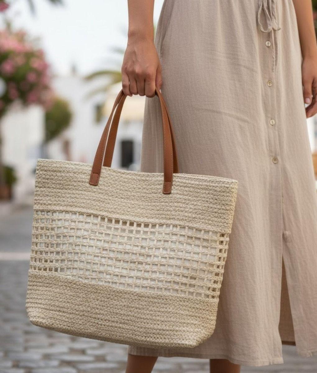 Cartera Bolso Elegante Diseño Malla Estilo Contemporáneo Jhn-2