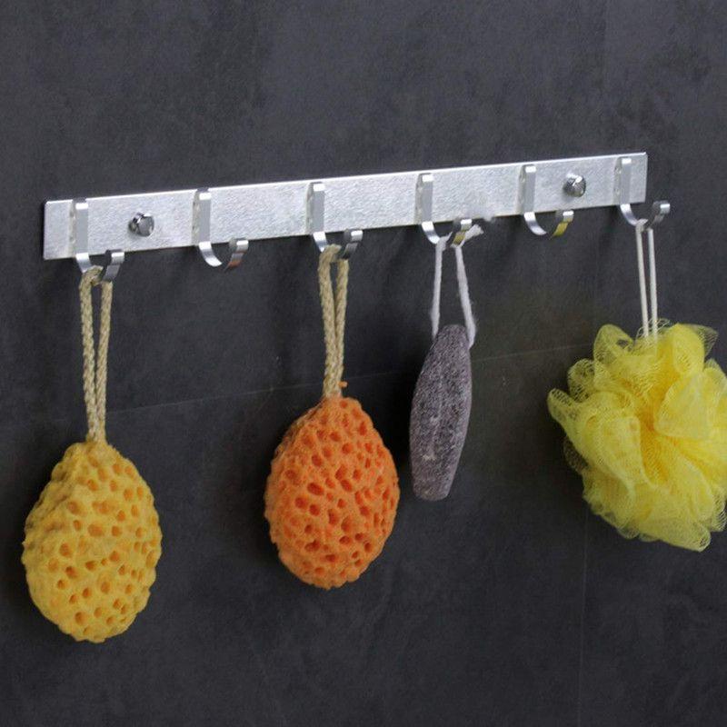 Metal 6 Ganchos Percha Pared Ropa Bata Perchero Rondon-5