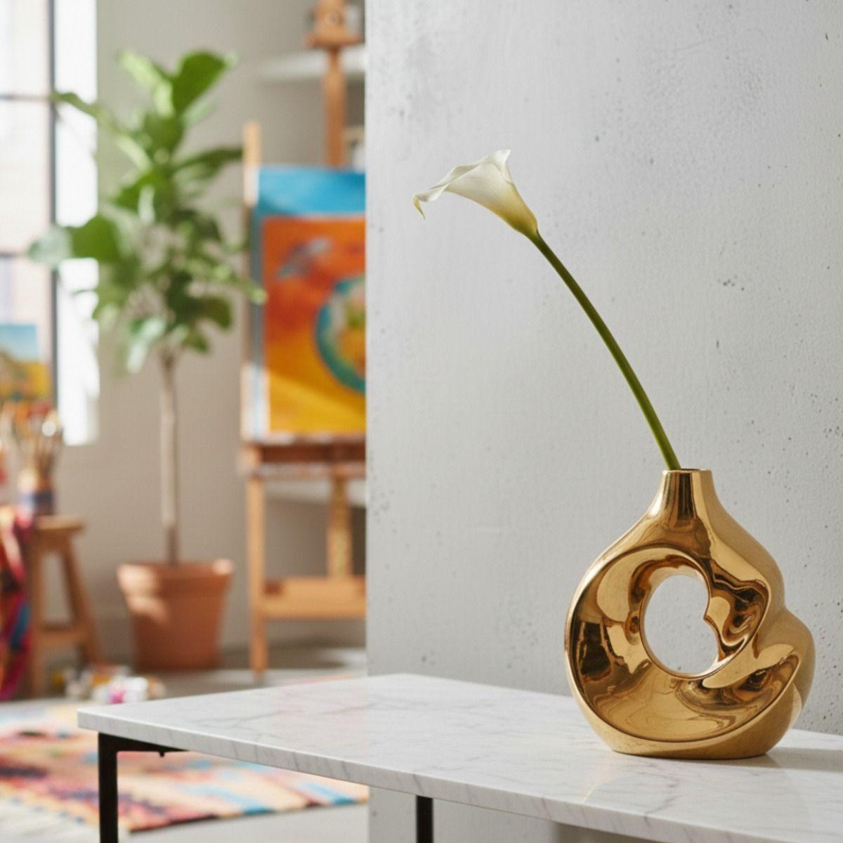 Florero Decorativo Jarrón Diseño Vanguardista Adorno Jhn-8